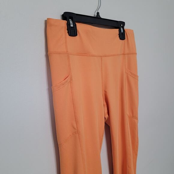 Pro Player Women’s Orange Capri Leggings M & Tank Top L Set Moisture Wicking - Picture 7 of 9